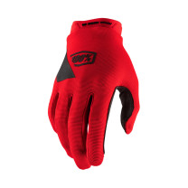 100% RIDECAMP Youth Motocross Gloves Red